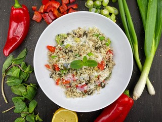 Low Carb Couscous Salat
