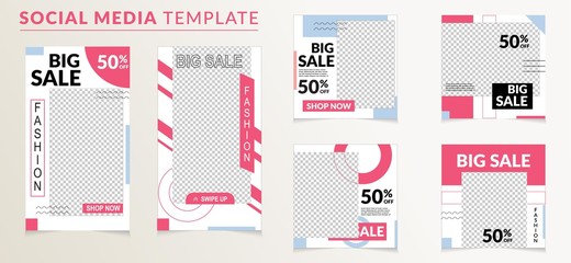 Naklejka premium social media banner promotion sale