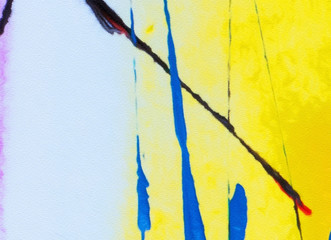 Detailed close-up grunge clouds abstract background. Dry brush strokes hand drawn oil painting on canvas texture. Creative simple pattern for graphic work, web design or wallpaper. Chaotic splashes.