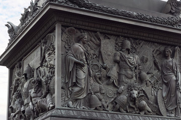 bas-relief of the Alexander column. architecture Wisdom and Abundance