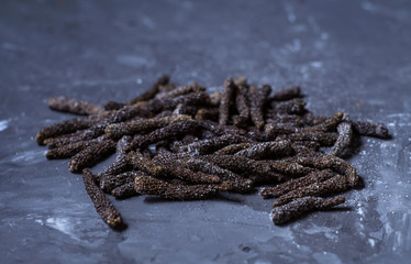 pepper on a gray background