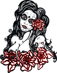 Ilustración vectorial. Dia de los muertos