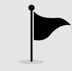 black flag icon with white background