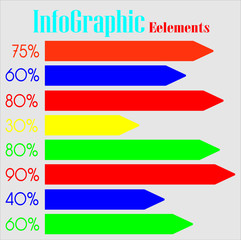 infographic icon full color bar with a white background