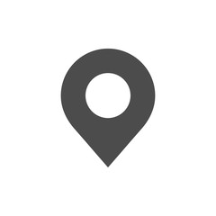 Location pin glyph icon and gps symbol