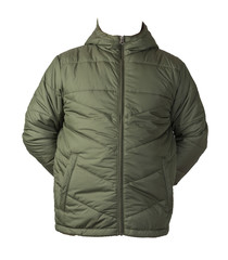 Men's jacket in a hood isolated on a white background. Windbreaker jacket © vitalily_73
