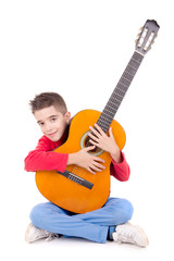 little boy with guitar