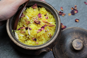 Sweet Rice or Zarda Pulao