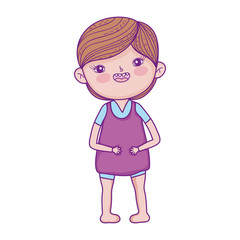 happy little boy cartoon character children