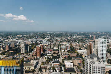 aerial view of the city