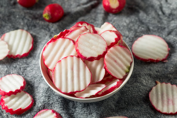 Raw Organic Radish Chips Slices
