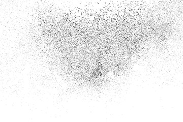 Black Grainy Texture Isolated On White Background. Dust Overlay. Dark Noise Granules. Digitally Generated Image. Vector Design Elements, Illustration, Eps 10.