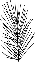 Fototapeta premium Abstract doodle single floral element for decoration patterns, wrapping paper, wallpaper, cards, invitations, packing boxes, bouquets. Isolated on white background. Vector stock illustration.