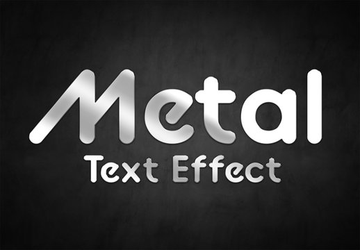 Metal Text Effect Mockup Style