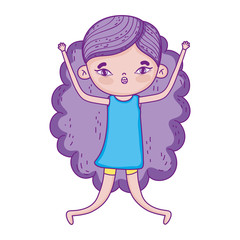 happy little girl infant children cartoon character