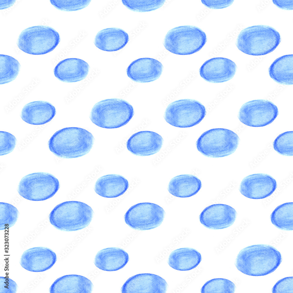 Poster watercolor abstract backdrop. modern watercolor seamless pattern with blue clouds on white backgroun