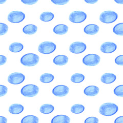 Watercolor abstract backdrop. Modern watercolor seamless pattern with blue clouds on white background for textile design. Cloud computing. Background illustration. Seamless pattern.