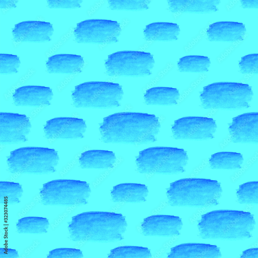 Aufkleber Watercolor abstract backdrop. Modern watercolor seamless pattern with blue clouds on colorful background for textile design. Cloud computing. Background illustration. Seamless pattern.