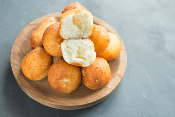 Traditional Colombian buñuelo - Deep Fried Cheese Bread