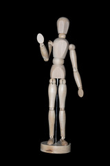 maniqui de madera. modelaje