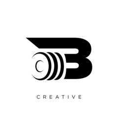 b tire logo design vector © box file