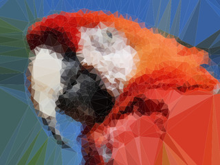 lowpoly Macaw Ara Parrot