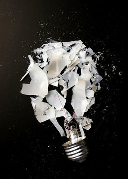 Smashed Incandescent Light Bulb