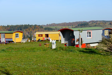 traditional circus / Romani/ gipsy wagon used as a tiny house