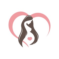 Silhouette of a pregnant woman