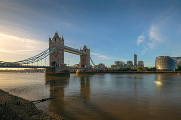 Fototapeta na wymiar London skyline with river Thames