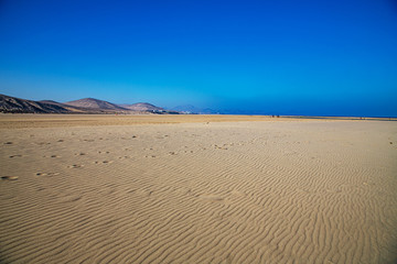 Playa Jandia. Jandia Beach, Fuerteventura. The best beach for windsurfing and kitesurfing in Jandia. Sand dunes, relief. 