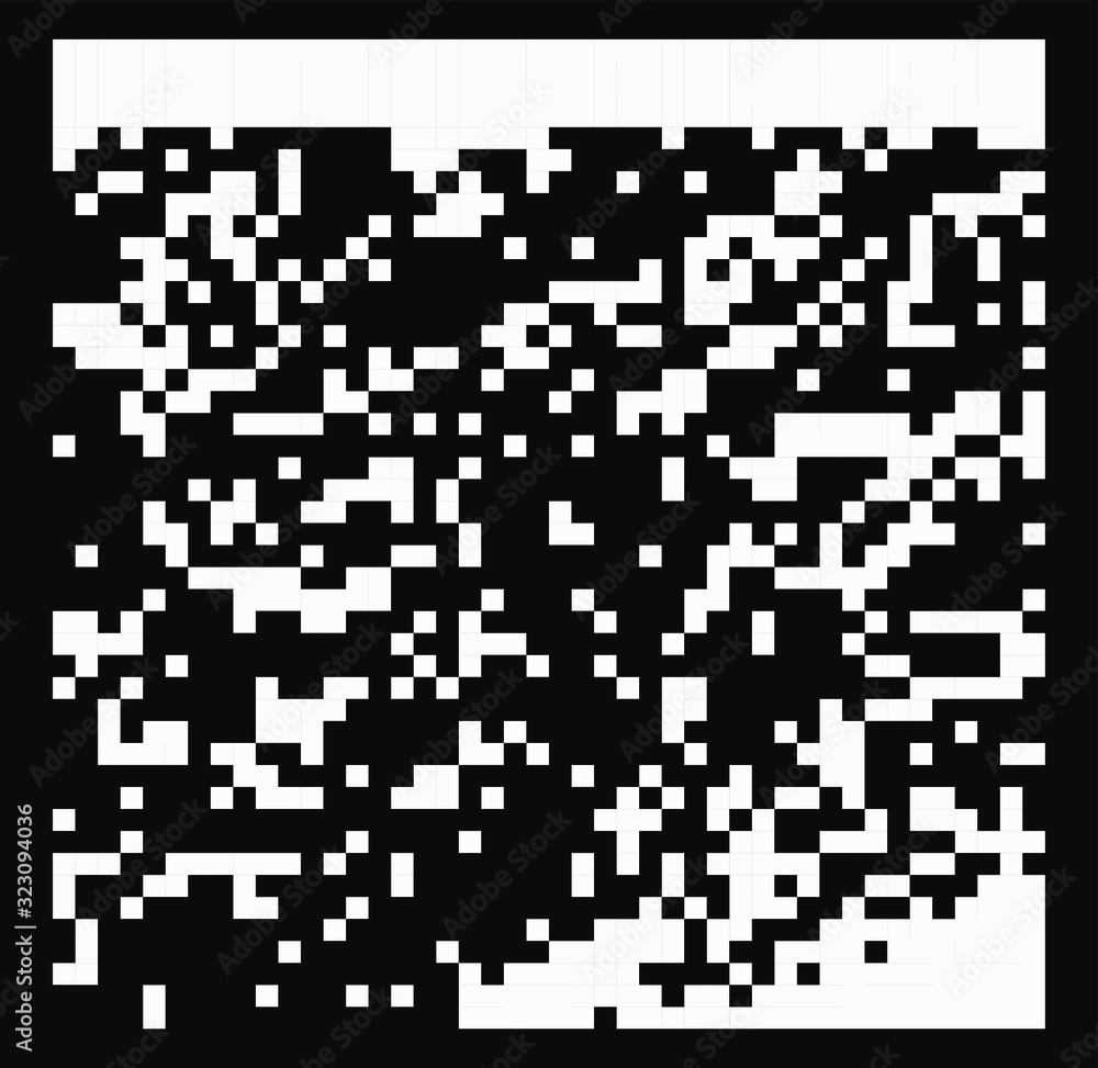 Poster Abstract vector background with random pixel noise. Concept image of generative art, steganography, cryptographic image encryption algorithm.