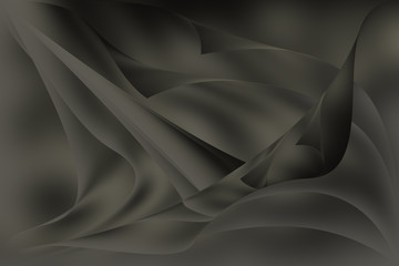 Obraz premium Abstract raster pattern with distorted surfaces in dark colors. Black-white gradient. 3D effect.