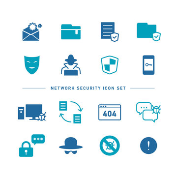 NETWORK SECURITY ICON SET
