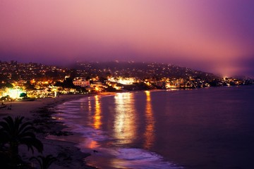 Obraz premium Laguna Beach, California at night