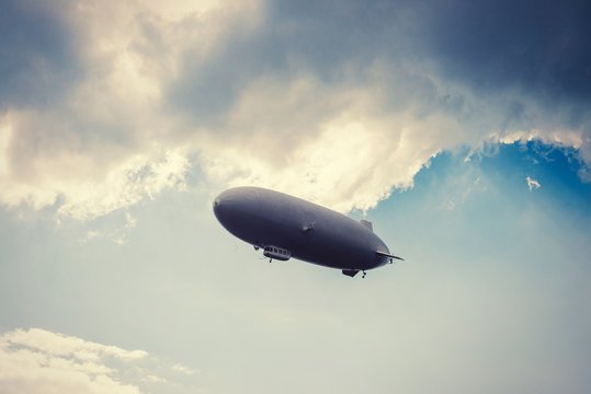 Zeppelin airship in mid air