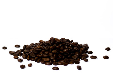 coffee beans isolated on white background