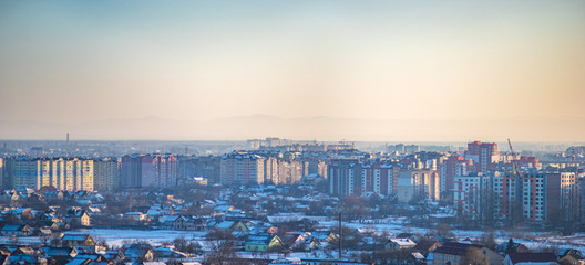 Obraz na płótnie Canvas Panorama of the Ukrainian city
