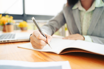 auditing company,business women financial inspector secretary do report about calculating,checking...