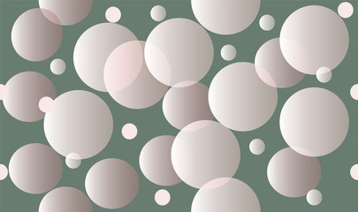 seamless pattern with circles on a green background, gradient