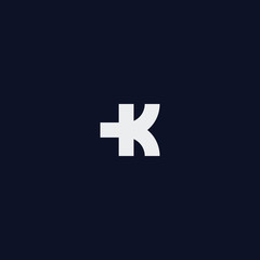 logo letter K monogram with a simple design