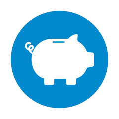 Isolated money piggy vector design
