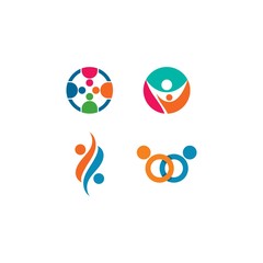 Adoption and community care Logo template vector