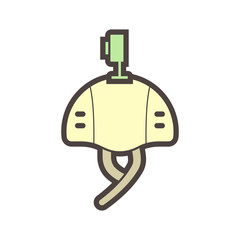Obraz premium helmet camera icon
