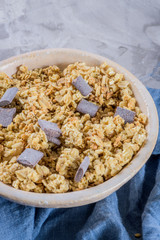 Granola and chocolate chips