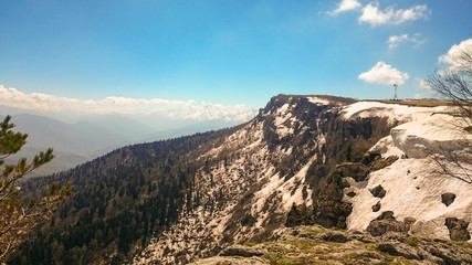 High in the mountains of Georgia, snow does not melt even in summer