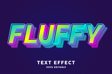 Fluffy candy text effect