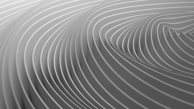 Fluctuations of abstract waves, ripples in space from planes. Wave motion of rings with an epicenter of maximum amplitude. Bright vibrant abstract background. Looped