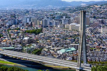 斜張橋と都市景観