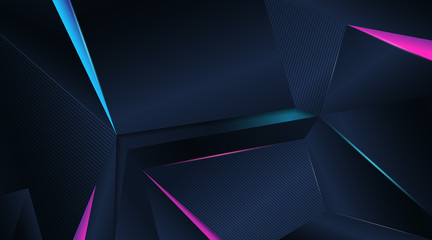 3D MODERN ABSTRACT GAMING WITH DARK BLUE BACKGROUND © AGUNG